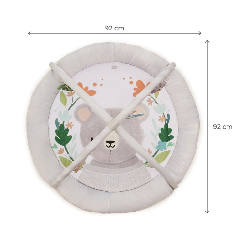Deka hrací s hrazdičkou Cozyplay Light Grey Kinderkraft