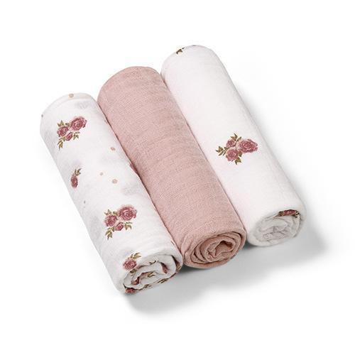 Mušelínové plenky Super Soft růžové 3 ks 70x70 cm BabyOno