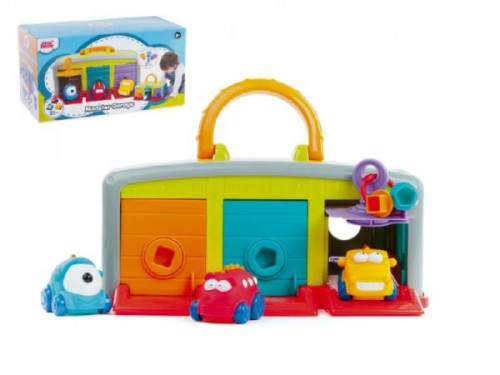 Garáž s autíčky 3ks + doplňky plast 30x14x13cm