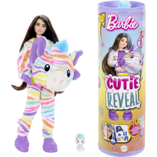 Barbie Cutie reveal barbie barevné sny - zebra