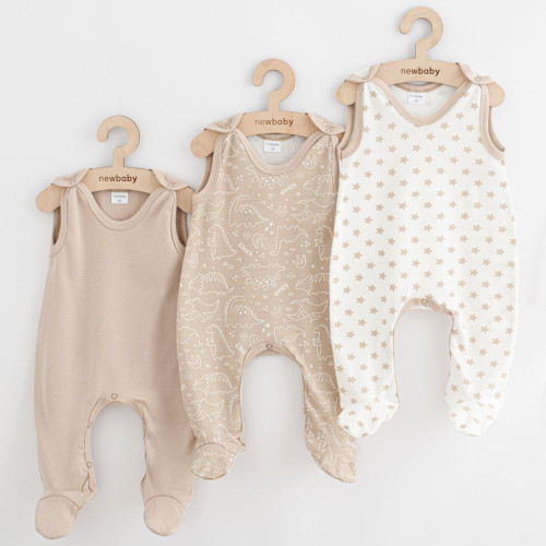 Kojenecké dupačky New Baby Classic II Uni 3 ks béžové