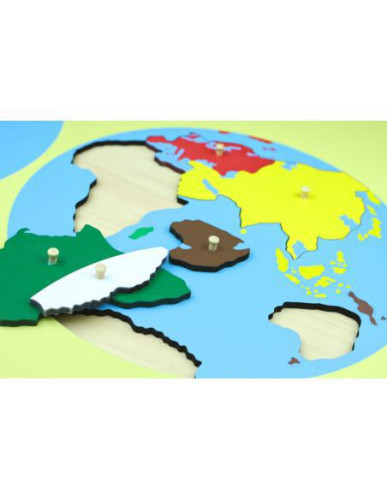 Puzzle - mapa světa - bez rámečku