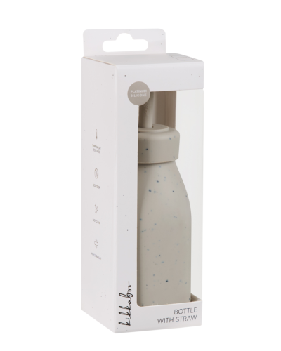 Láhev s brčkem Platinum Silicone KikkaBoo