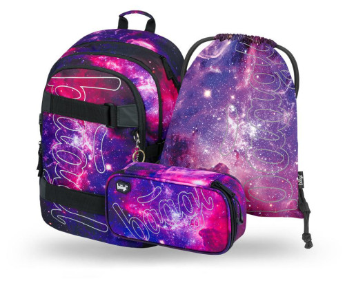 Set 3 Skate Galaxy: batoh, penál, sáček Baagl