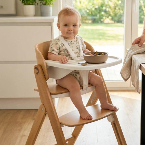 Jídelní židlička Kidnort Skal přírodní hnědá