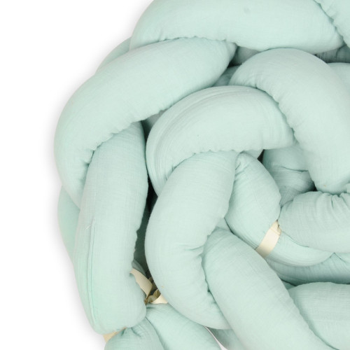 Mušelínový mantinel cop 200 cm Babymatex – chránič do postýlky Mint