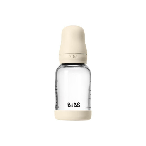 Antikoliková skleněná láhev se silikonovým dudlíkem 120 ml BIBS