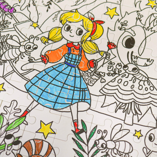 Vybarvovací puzzle Utajená zahrada 100 ks