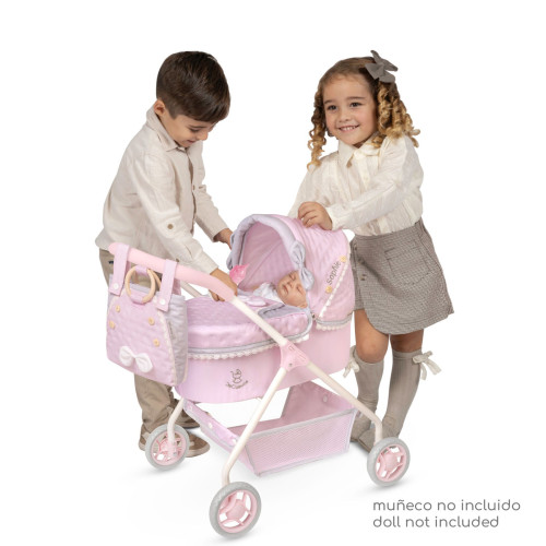 Můj první kočárek pro panenky s taškou Sophie 56 cm DeCuevas
