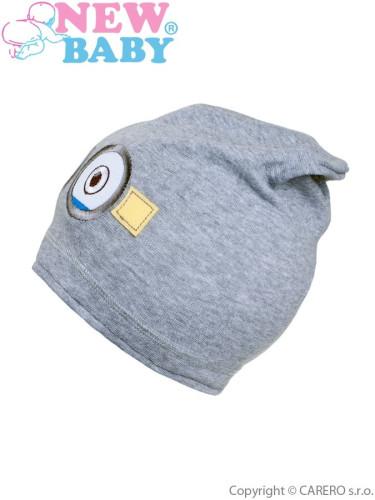Podzimní dětská čepička New Baby mimoň šedá vel. 110