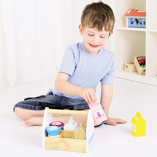Koktejlové výrobky v přenosné krabičce Bigjigs Toys