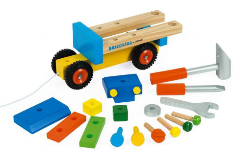 BricoKids Kamion s nářadím 17 ks Janod