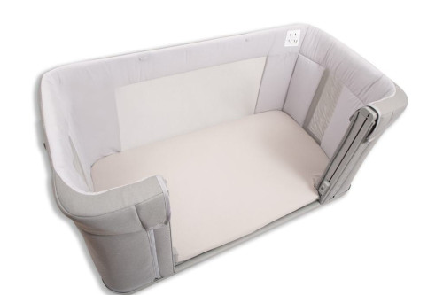 Mušelínové prostěradlo s gumou 58 x 110 x 8 cm béžové BabyMatex