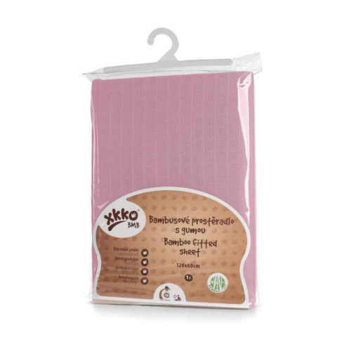 Bambusové prostěradlo s gumou XKKO BMB 120x60