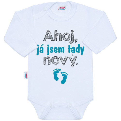 Body s potiskem New Baby Ahoj, já jsem tady nový - dárkové balení