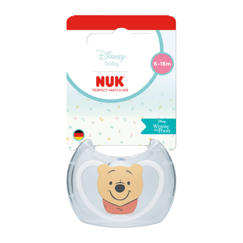 Dudlík Perfect Match Air Medvídek Pú 6-18 m 1 ks v boxu Nuk