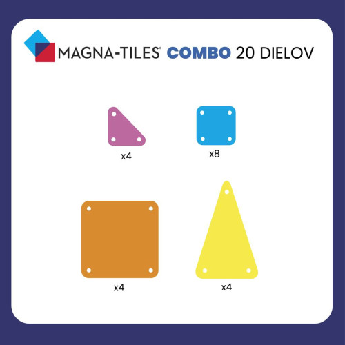 Magnetická stavebnice Combo 20 dílů