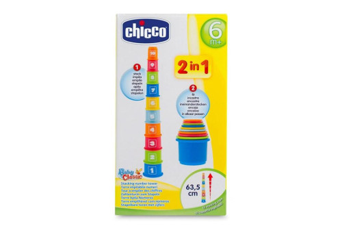 Pohárky stohovací s čísly 9 m+ Chicco