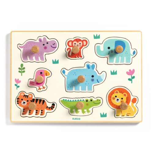 Vkládací puzzle Zvířata z džungle Djeco