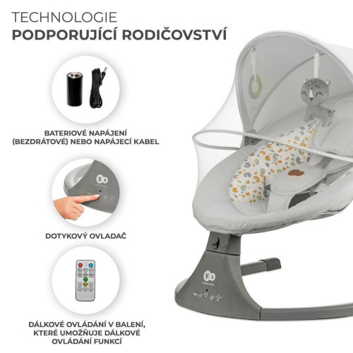 Lehátko houpací s melodií 2 v 1 Lumi, do 9 kg, Premium Kinderkraft