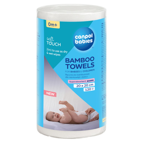 Jednorázové bambusové ručníky 120 ks Canpol babies