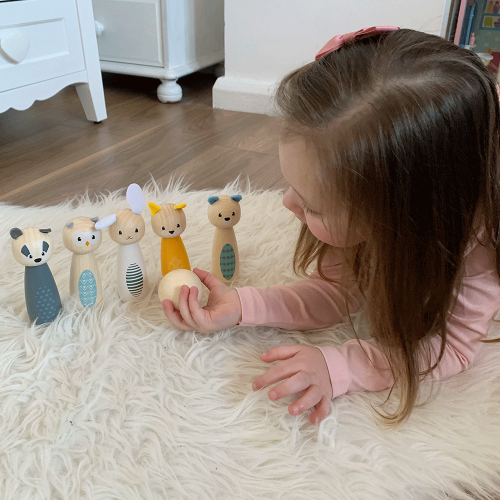 Kuželky lesní zvířátka Bigjigs Toys