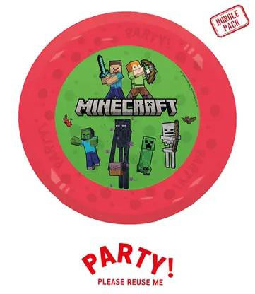 Talíř udržitelný "Minecraft" 21cm, 4 ks Procos
