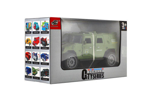 Auto vojenské plast 13 cm na setrvačník