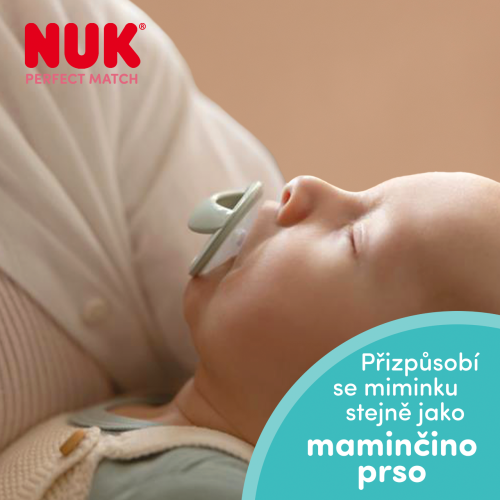 Dudlík Perfect Match 0-6 m 2 ks v boxu Nuk