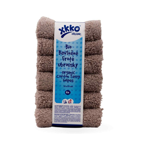BIO bavlněné froté ubrousky Kikko Organic 21x21 cm