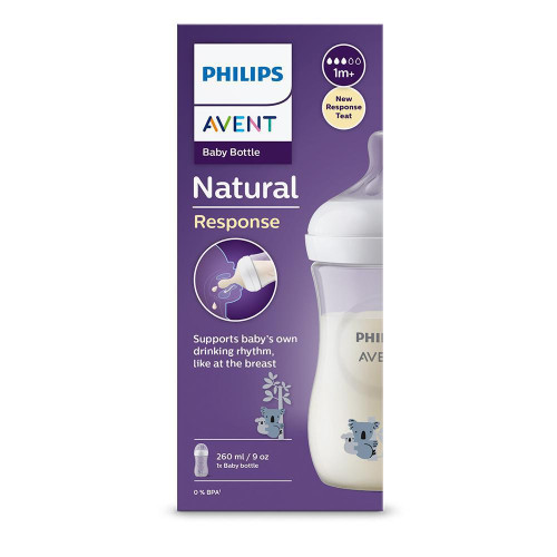 Láhev Natural Philips Avent Response 260 ml, 1 m+ Koala