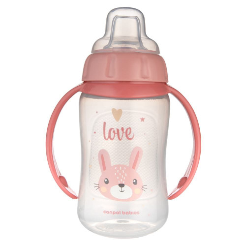 Hrneček tréninkový Cute Animals se silikonovým pítkem 320 ml Canpol babies