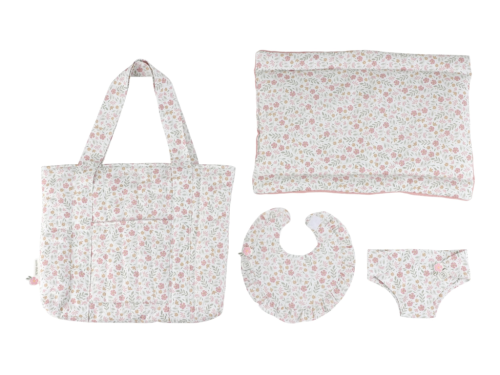 Přebalovací taška pro panenky Soft Flowers Little Dutch