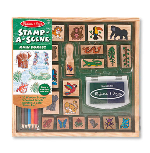 Dřevěná razítka v krabičce Prales Melissa & Doug