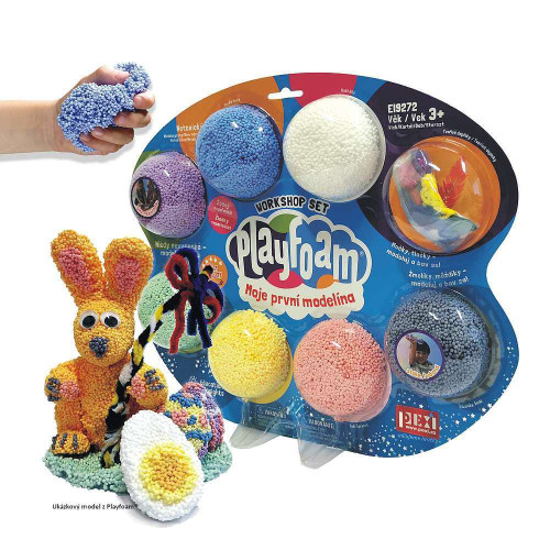 PlayFoam Modelína/Plastelína kuličková s doplňky 7 barev