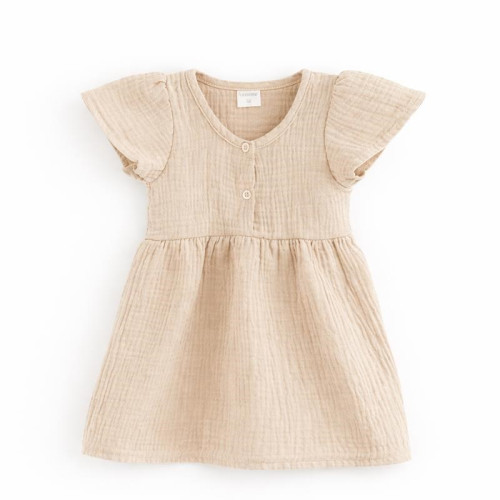 Kojenecké mušelínové šaty beige New Baby