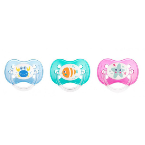 Dudlík silikonový třešinka 6-18m LOVE&SEA Canpol babies