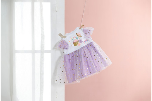 Lila šatičky s tutu BABY born 43 cm