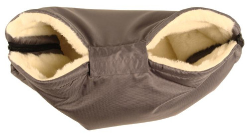 Merino rukávník na kočárek z ovčí/velbloudí vlny na zip 30 x 50 cm