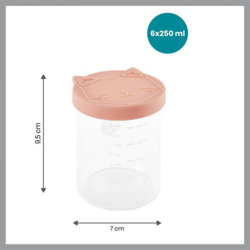 Skleněné misky s víčky ISY Bowls 6 x 250 ml Babymoov