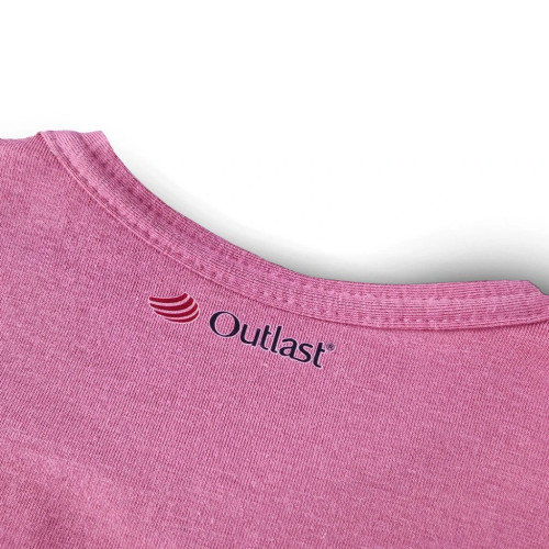 Tričko tenké KR Outlast® UV 50+ tm. starorůžová