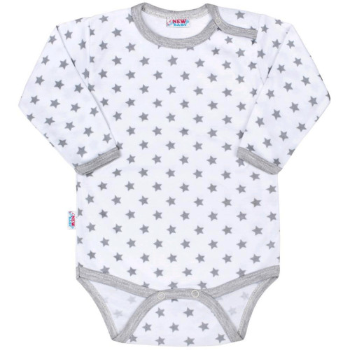 Kojenecké body New Baby Classic II šedé s hvězdičkami Vel. 86