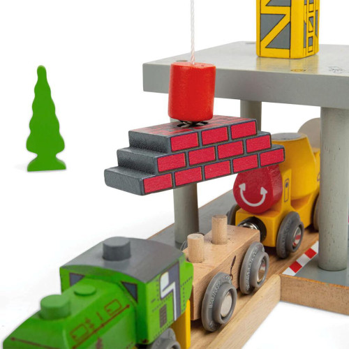 Velký jeřáb žlutý Bigjigs Rail