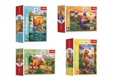 Minipuzzle dinosauři 4 druhy, 54 dílků