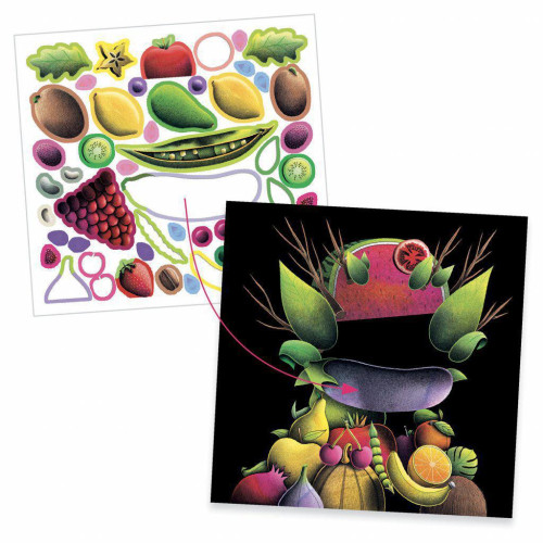 Djeco Výtvarná sada Giuseppe Arcimboldo - Jarní zelenina