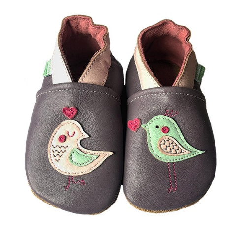 Kožené capáčky Barefoot Vel. M (6-12 měs.) Hopi Hop