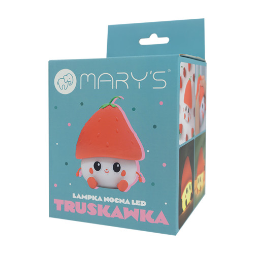 LED silikonová noční lampička - jahůdka Mary's