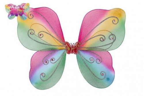 Motýlí křídla na karneval nylon 44x32 cm