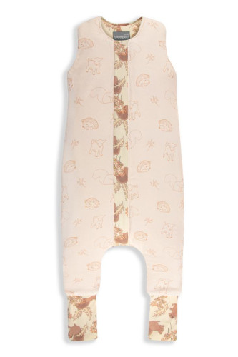 Celoroční spací pytel s nohavicemi Vintage Animals Sleepee Almond/Cream