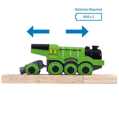 Elektrická lokomotiva Flying Scotsman zelená Bigjigs Rail
